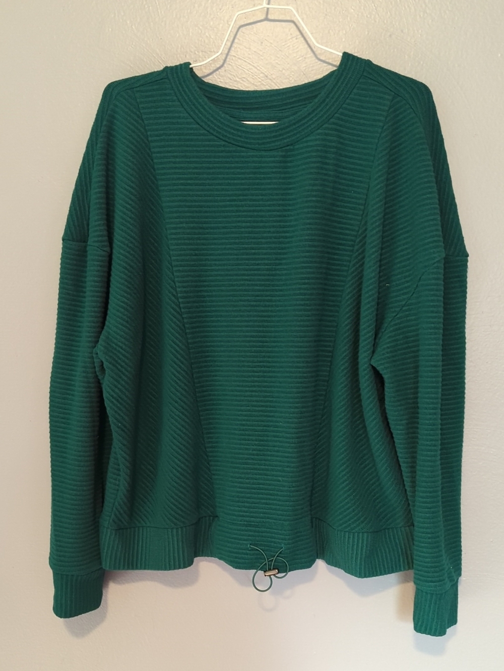 Simply Vera by Vera Wang Emerald Green Pullover Crew Cozy Athleisure Vibes XXL
